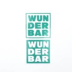 Bügelbilder  H1 - grün reflektierend - "WUNDERBAR" (ca. 11,5 x 5,5cm)