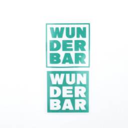Bügelbilder  H1 - grün reflektierend - "WUNDERBAR" (ca. 11,5 x 5,5cm)