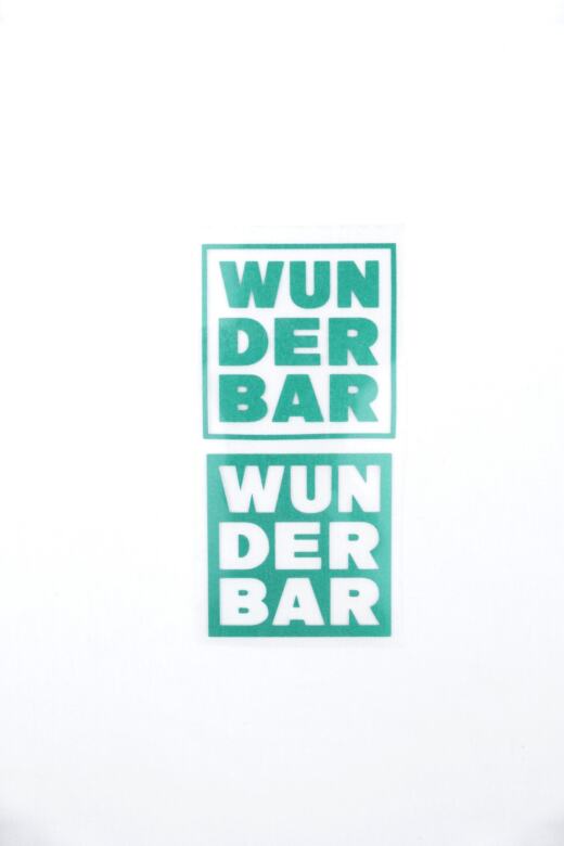 Bügelbilder H1 - grün reflektierend - "WUNDERBAR" (ca. 11,5 x 5,5cm)