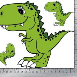 DTF Bügelbilder I12 - Tigerlilly EP - Drei Dinosaurier grün (ca. 21 x 18cm)