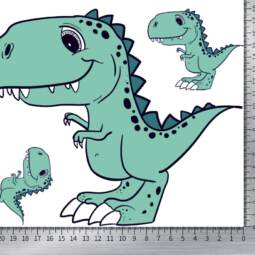 DTF Bügelbilder I20 - Tigerlilly EP - Drei Dinosaurier mint (ca. 21 x 18cm)