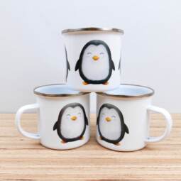 Ein Emaillebecher 300ml - Tigerlilly EP - Pinguin