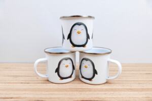 Ein Emaillebecher 300ml - Tigerlilly EP - Pinguin