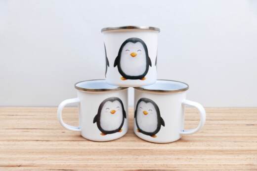 Ein Emaillebecher 300ml - Tigerlilly EP - Pinguin