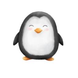 DTF Bügelbild I14 - Tigerlilly EP - Pinguin (ca. 10,5 x 10cm)