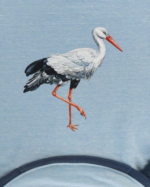 DTF Bügelbild I5 - Storch (ca. 14 x 14,5cm)