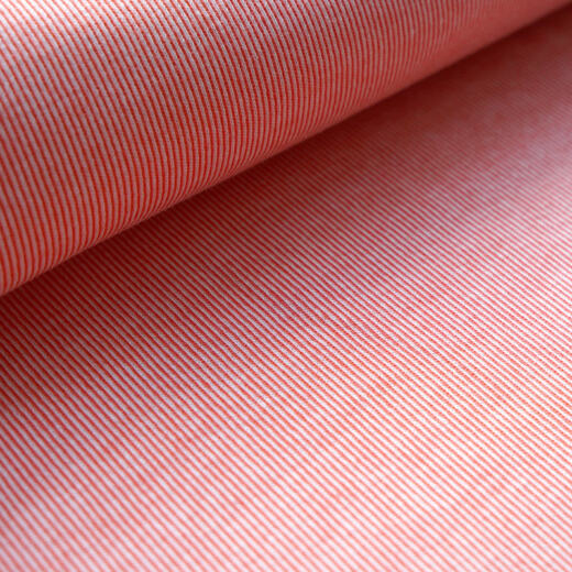 Bio Kuscheljacquard - Stoffonkel - Rippenmuster - koralle