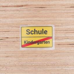DTF Bügelbild G23 - Tigerlilly EP - Ortsausgangsschild Schulkind klein (ca. 6 x 10cm)