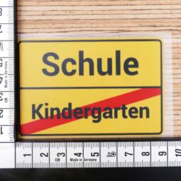 DTF Bügelbild G23 - Tigerlilly EP - Ortsausgangsschild Schulkind klein (ca. 6 x 10cm) – Bild 2