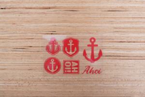 Bügelbilder E23 - rot reflektierend - Ahoi (ca. 9 x 13,5cm)