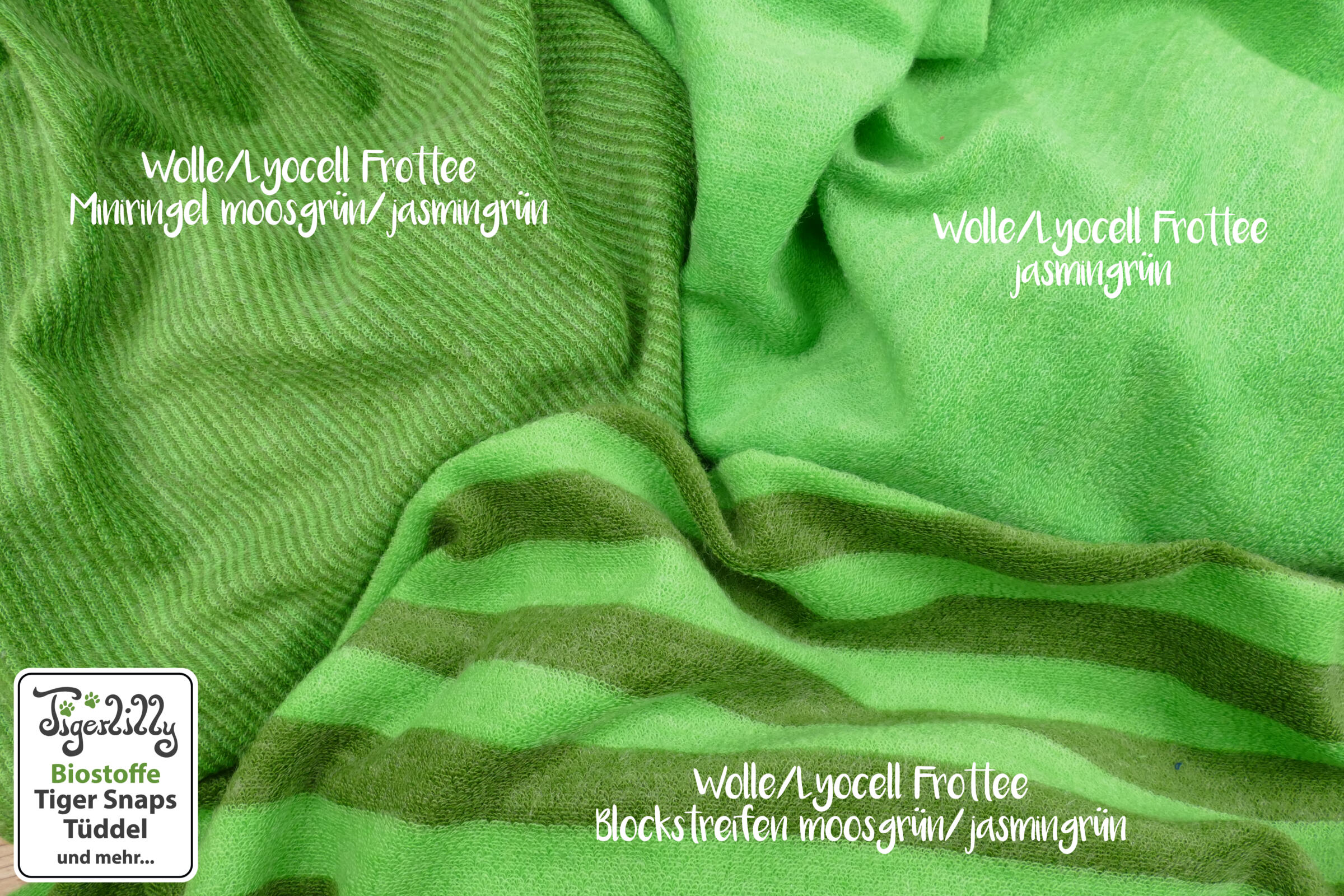Wolle Lyocell frottee grüntöne