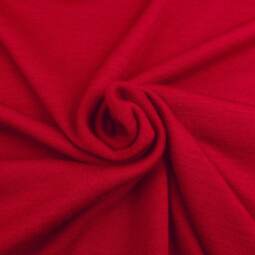 Bio Wolljersey (Interlock) uni - kirschrot