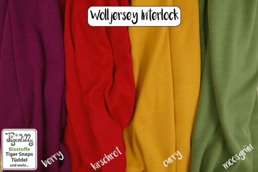 Bio Wolljersey (Interlock) - moosgrün