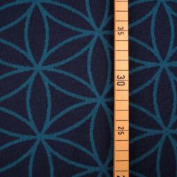 Bio Kuscheljacquard - Stoffonkel - Blume des Lebens - mais – Bild 2