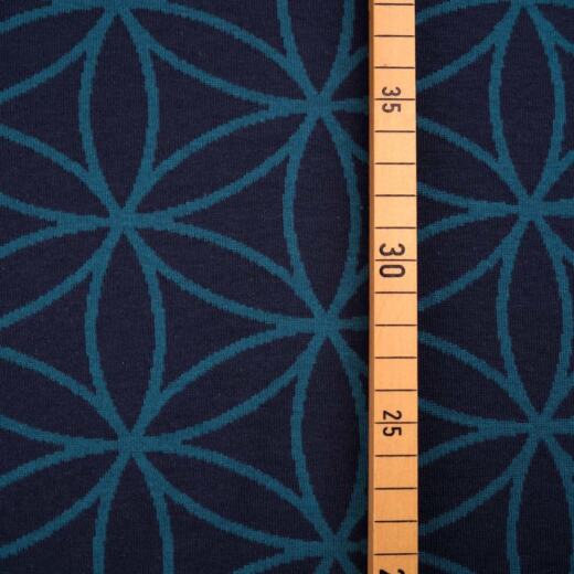 Bio Kuscheljacquard - Stoffonkel - Blume des Lebens - mais