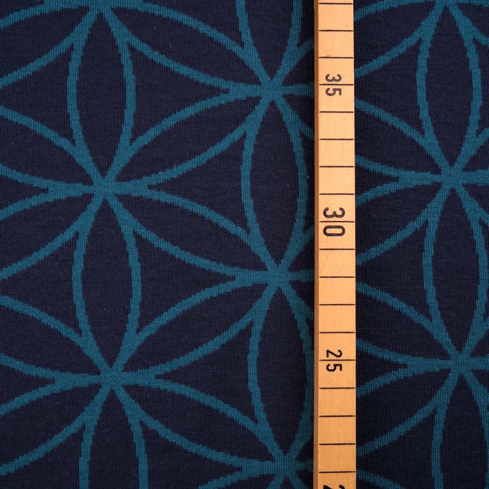 bio-jacquard-blume-des-lebens-dark-blue-gots 3