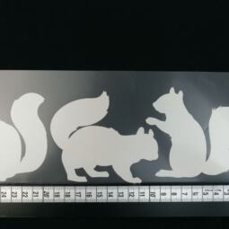 Bügelbilder K1 - silber reflektierend - Eichhörnchen (ca. 20,5 x 9cm) – Bild 2