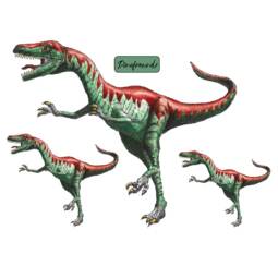 DTF Bügelbilder X2 - Tigerlilly EP - Eustreptospondylus (3er Set) (ca. 29,5 x 28,5cm)