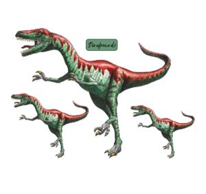 DTF Bügelbilder X2 - Eustreptospondylus (3er Set) (ca. 29,5 x 28,5cm)