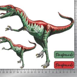 DTF Bügelbilder J22 - Eustreptospondylus (2er Set) (ca. 18 x 22cm) – Bild 2