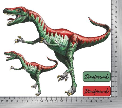 DTF Bügelbilder J22 - Eustreptospondylus (2er Set) (ca. 18 x 22cm)