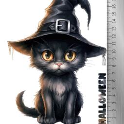 DTF Bügelbild L18 - Halloween Katze (ca. 13 x 18cm) – Bild 2