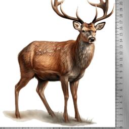 DTF Bügelbild M4 - Hirsch groß (ca. 22 x 18cm) – Bild 2