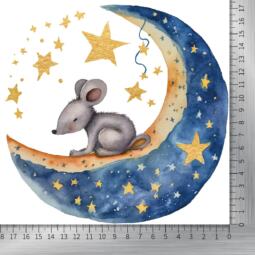 DTF Bügelbild J9 - Gute Nacht Maus (ca. 17,5 x 17,5cm) – Bild 2