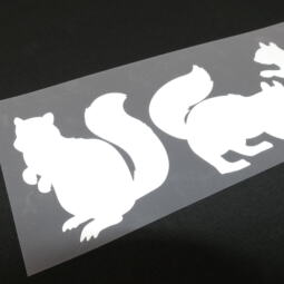 Bügelbilder K1 - silber reflektierend - Eichhörnchen (ca. 20,5 x 9cm) – Bild 3