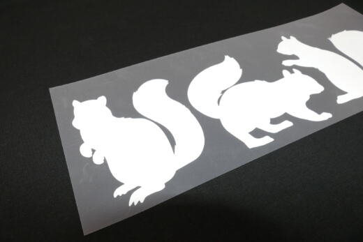 Bügelbilder K1 - silber reflektierend - Eichhörnchen (ca. 20,5 x 9cm)