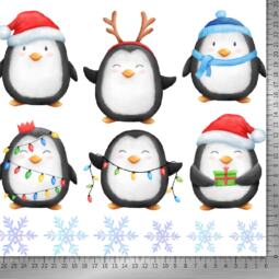DTF Bügelbilder J14 - weihnachtliche Pinguine – Bild 2