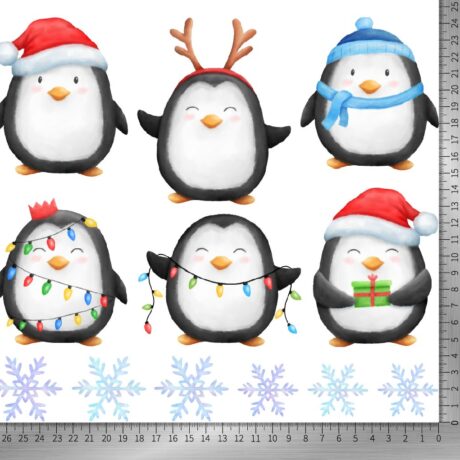 DTF Bügelbilder J14 - Tigerlilly EP - weihnachtliche Pinguine – Bild 2