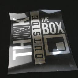 Bügelbild X9 - Siser Metal silber - "Think outside the Box"- Größenauswahl – Bild 2