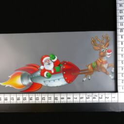 DTF Bügelbild J3 - Tigerlilly EP - Weihnachtsmann & Raketenschlitten (ca. 9,5 x 19cm) – Bild 2