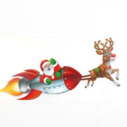 DTF Bügelbild J3 - Tigerlilly EP - Weihnachtsmann & Raketenschlitten (ca. 9,5 x 19cm) – Bild 3