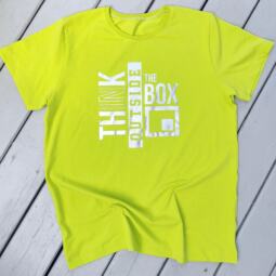 Bügelbild X9 - Siser Metal silber - "Think outside the Box"- Größenauswahl – Bild 3