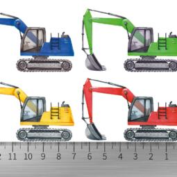 DTF Bügelbilder L29 - Mini Bagger Set (ca. 8,5 x 13,5cm) – Bild 2
