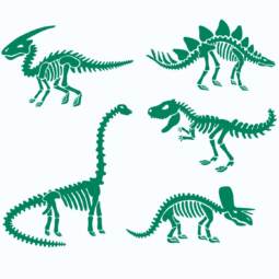 Bügelbild - fünf Dinosaurier Skelette (ca. 35 x 43cm) - Folienauswahl – Bild 59