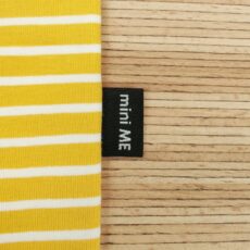5 Weblabel zum Einnähen - "mini ME" schwarz