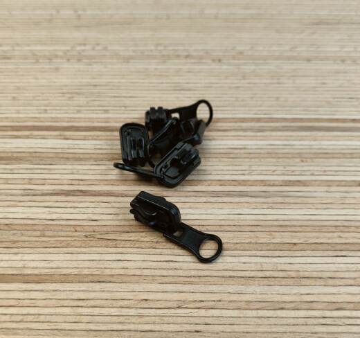 5 Wendezipper für Krampenreißverschluss endlos 5mm - Farbauswahl (nur noch schwarz)