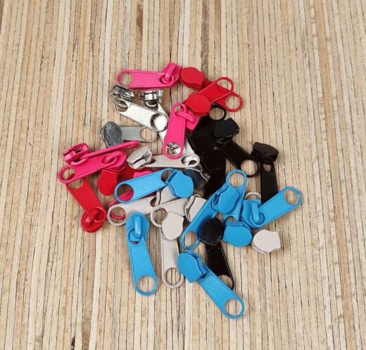 5 Zipper für Spiralreißverschluss endlos 5mm (ohne Autolock)
