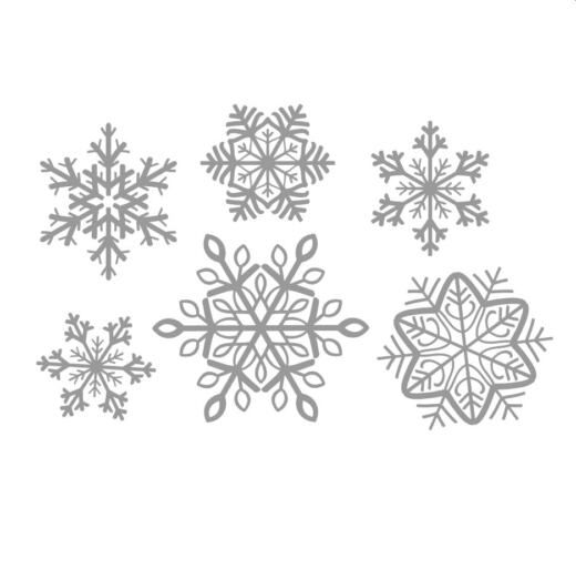 Bügelbild - Schneeflocken (ca. 16 x 25cm) - Folienauswahl