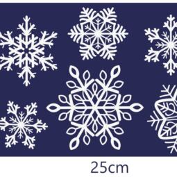 Bügelbild - Schneeflocken (ca. 16 x 25cm) - Deine passende Farbe – Bild 2