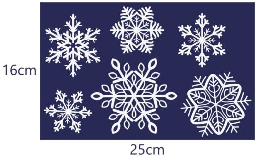 Bügelbild - Schneeflocken (ca. 16 x 25cm) - Deine passende Farbe
