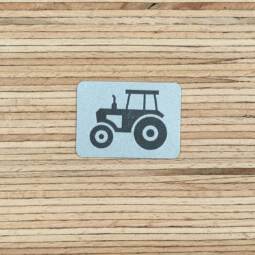 Ein Label zum Aufnähen - Traktor reflektierend (3M™ Scotchlite™)