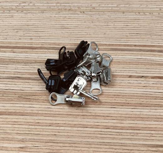 5 Wendezipper für Krampenreißverschluss endlos 5mm - Farbauswahl (nur noch schwarz)