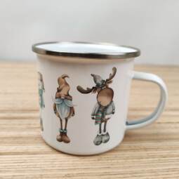 Ein Emaillebecher 300ml - Tigerlilly EP - Elch & Schneemann