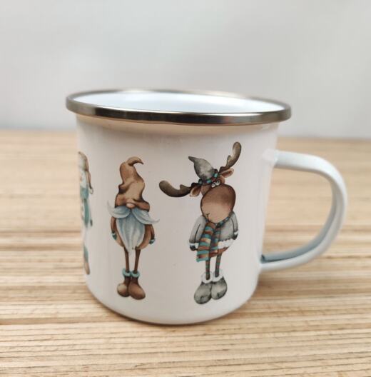 Ein Emaillebecher 300ml - Tigerlilly EP - Elch & Schneemann