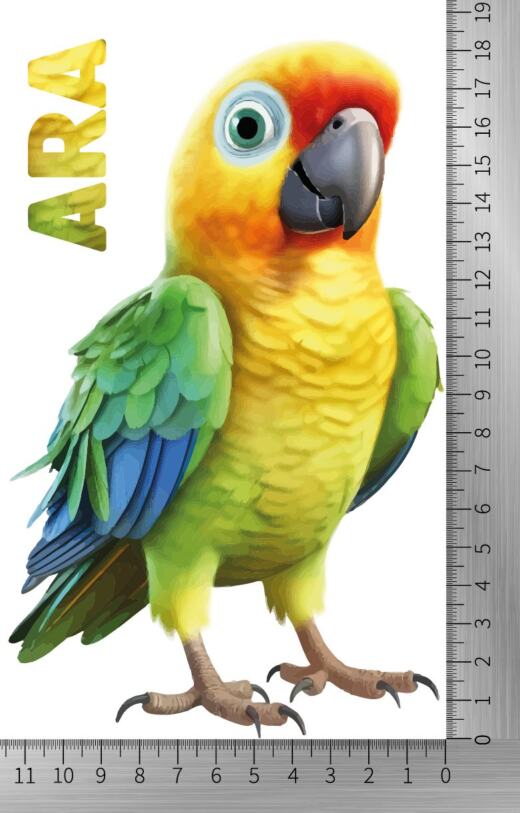 DTF Bügelbild K13 - ARA gelb (ca. 18,5 x 11,5cm)