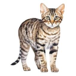 DTF Bügelbild E14 - Tigerlilly EP - Katze grau getigert (ca. 8,5x6,5cm)